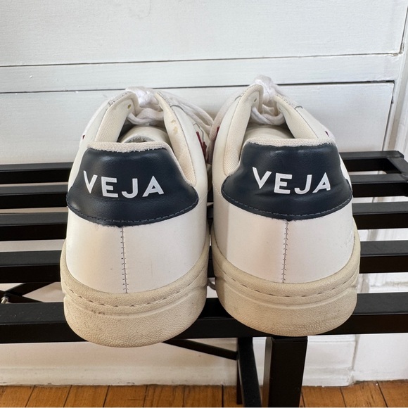 Veja V-12 Mesh Sneakers with Navy and Red - Picture 6 of 6